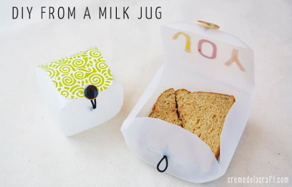 DIY Lunchbox Container from a Milk Jug