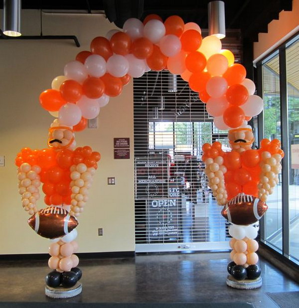 Football Player Balloon Arch. 