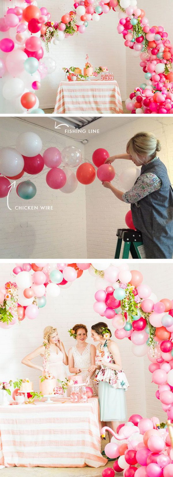 Whimsical Balloon Arch with Tutorials. 