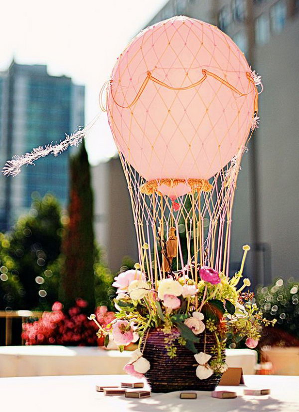 Hot Air Balloon Centerpiece. 