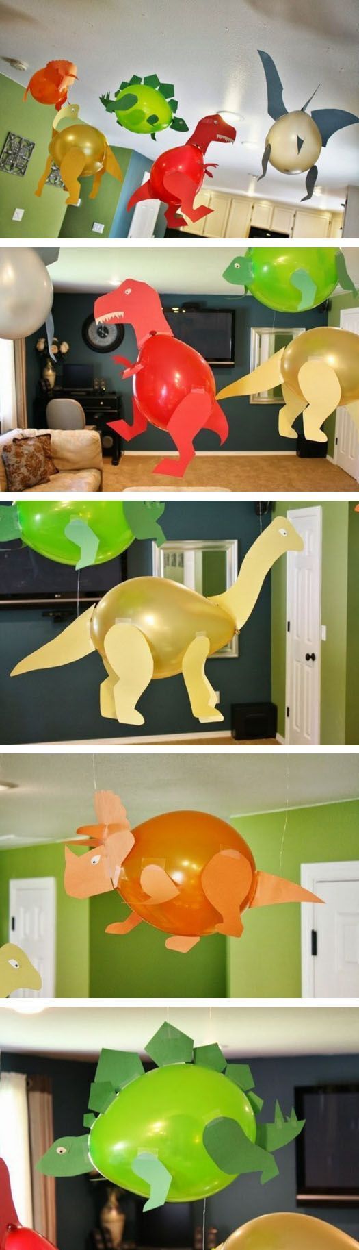 Dinosaur Balloons for Kids' Party Decoration. 