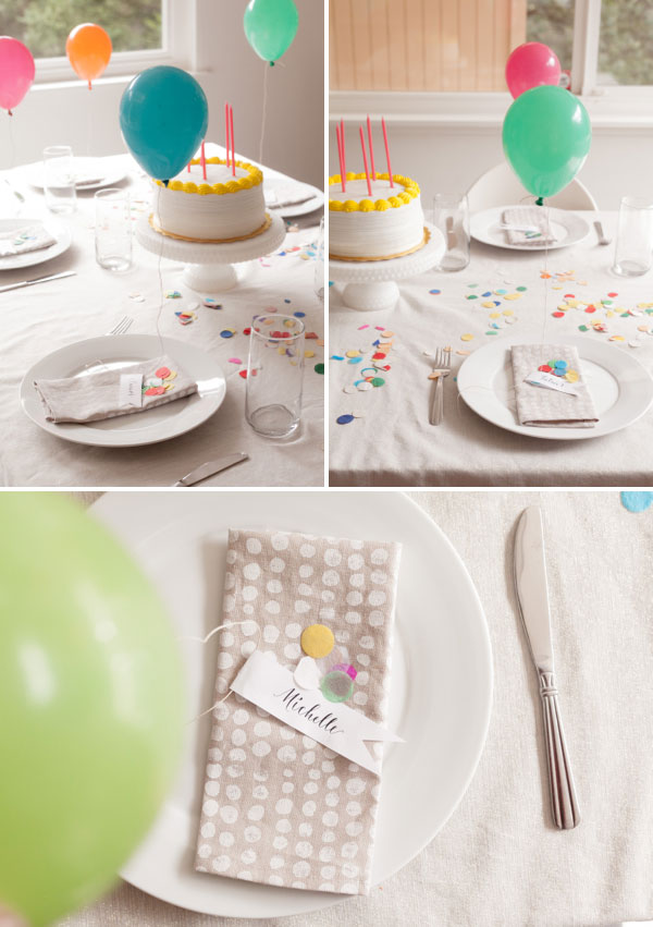 Mini Balloon Placecards.  