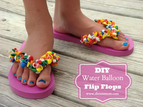 DIY Balloon Flip Flops. 