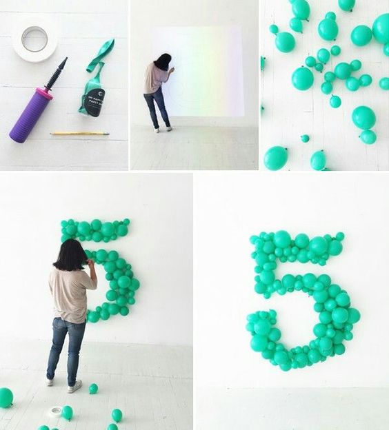 DIY Giant Balloon Number. 