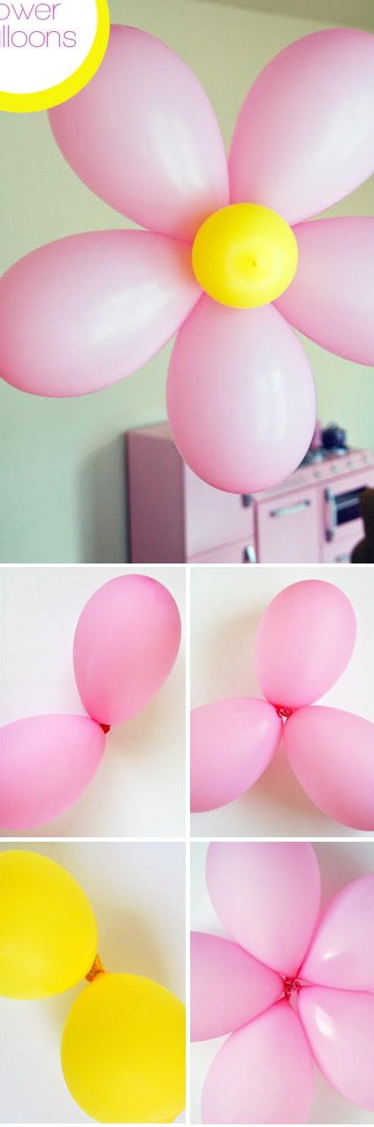 DIY Flower Balloons. 