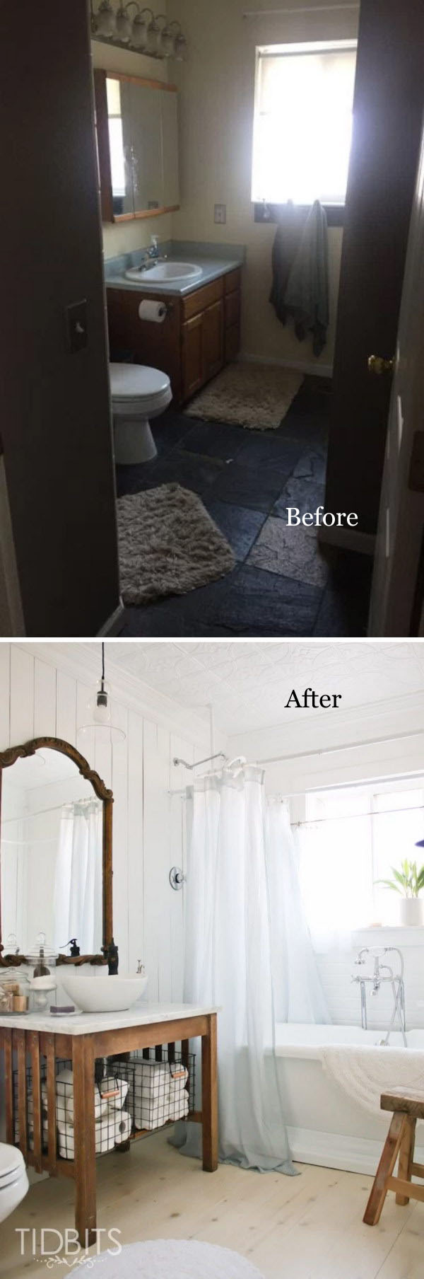 Cottage Bathroom Makeover. 