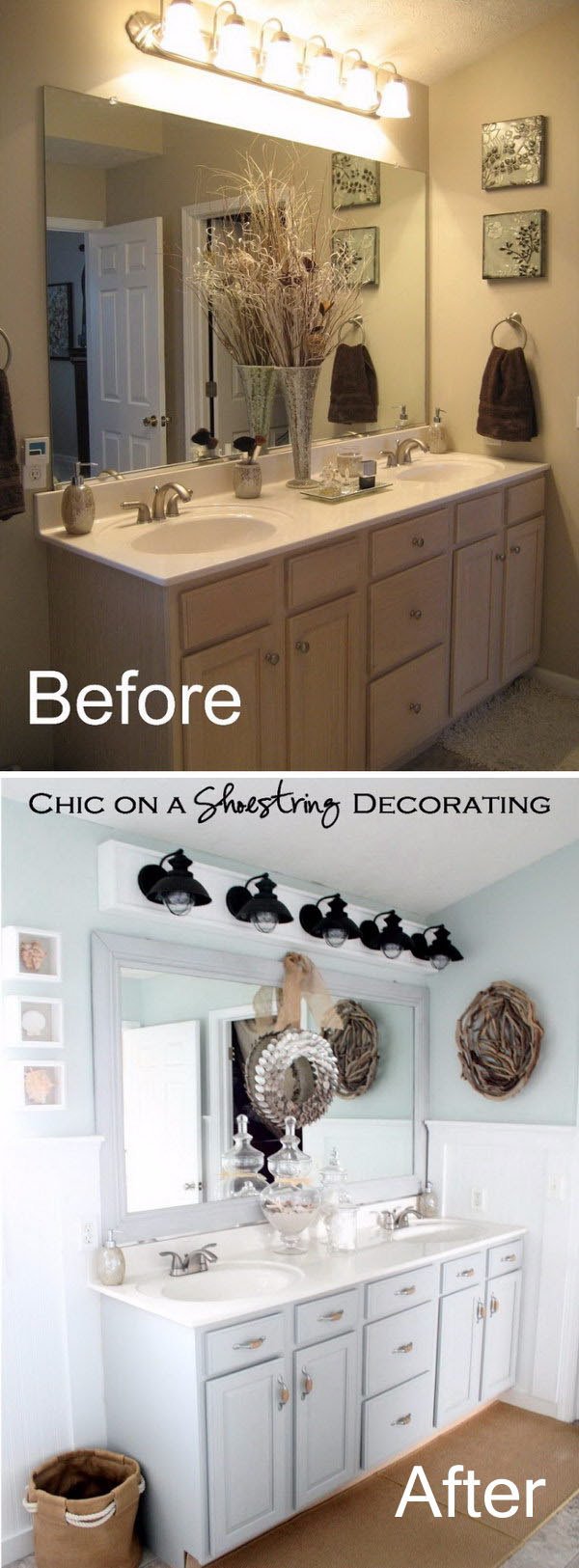 Beachy Bathroom Makeover. 