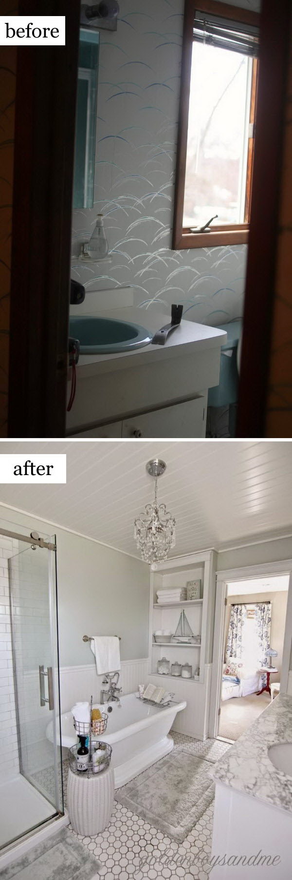 7000$ Elegant Bathroom Makeover Reveal . 