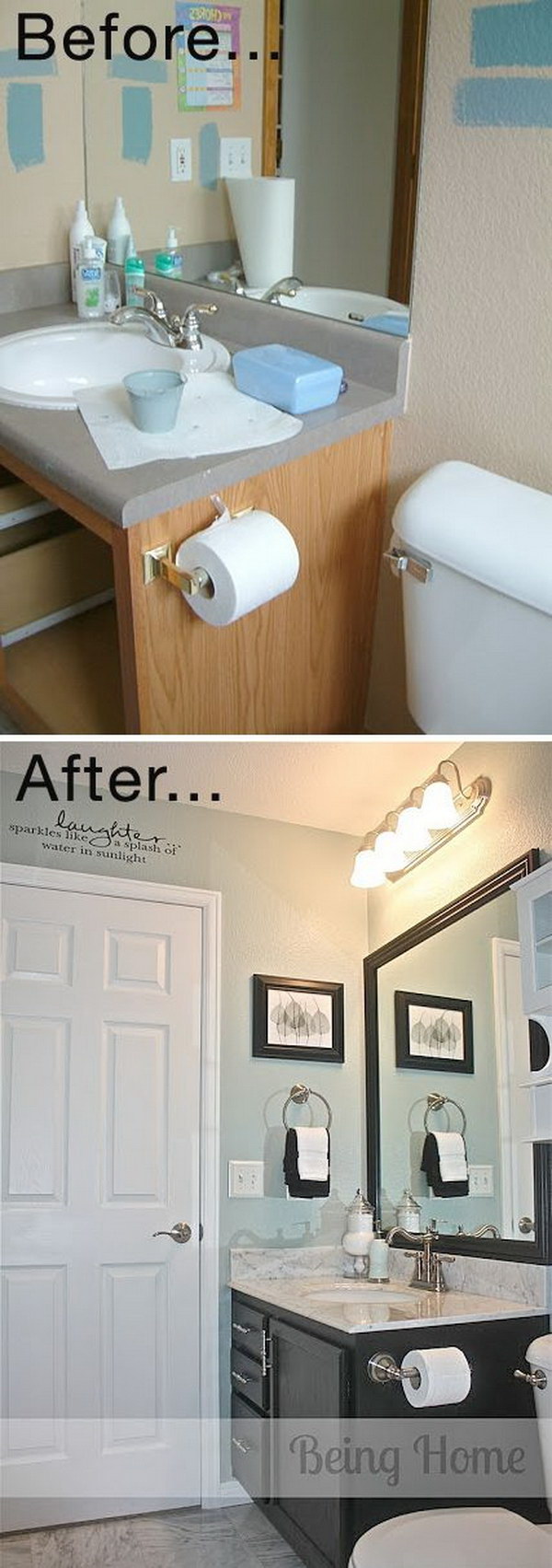  Tiny Bathroom Cheap Makeover. 