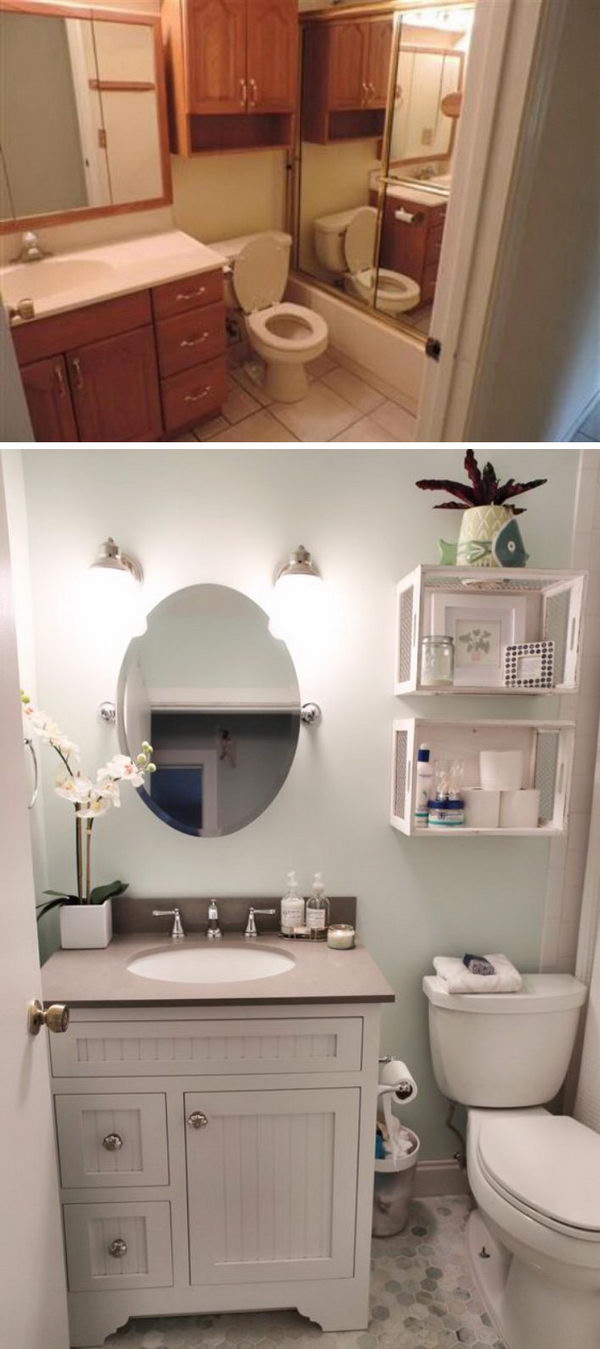 Spa Inspired Bathroom Makeover. 