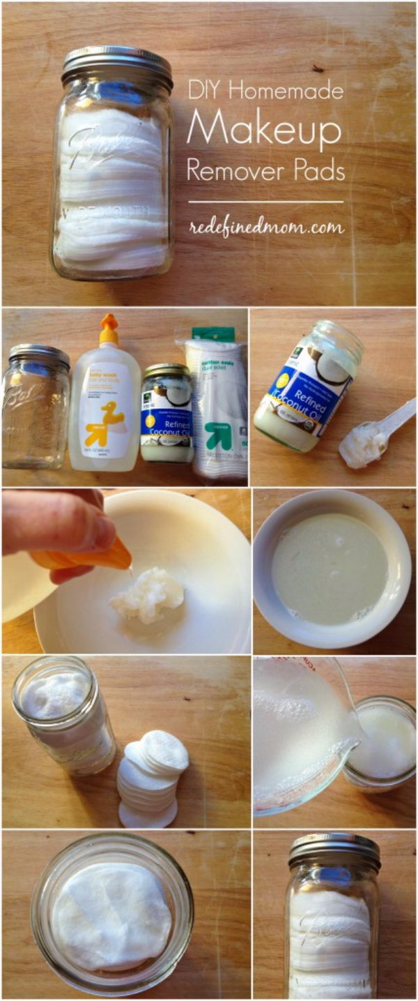 DIY Homemade Makeup Remover Pads. 