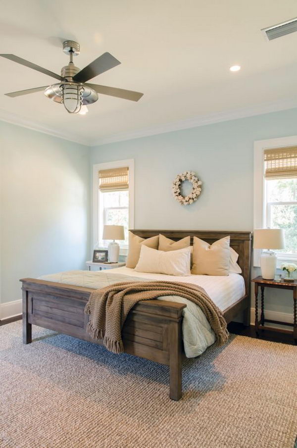 Cozy And Neutral Bedroom. 