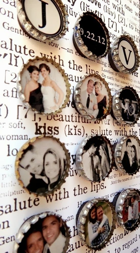 DIY Bottle Cap Photo Magnets 