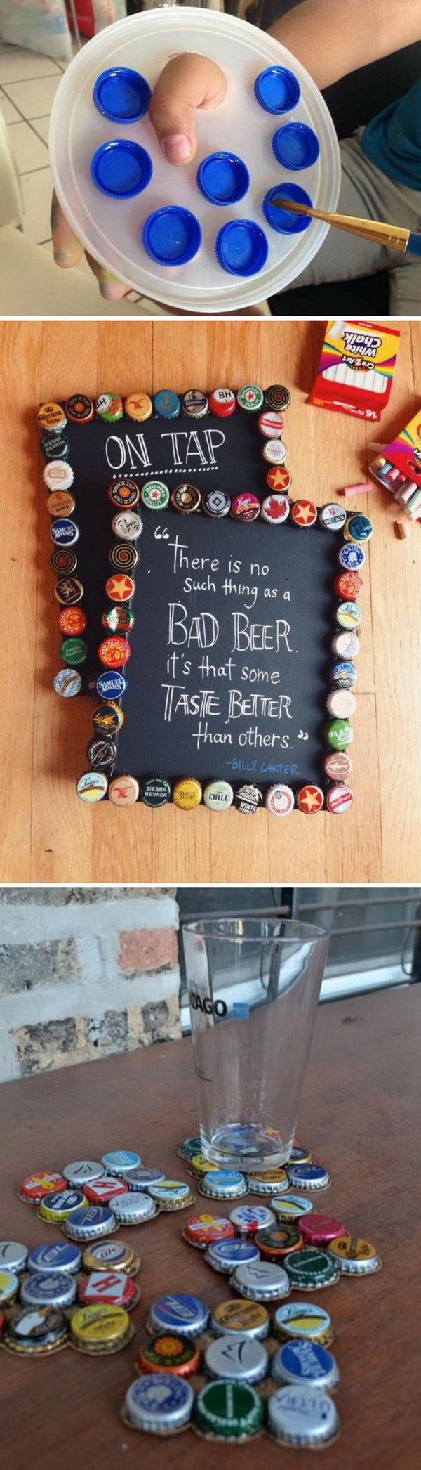 Super Easy Bottle Cap Crafts. 