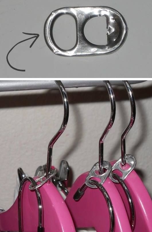 DIY Double Clothes Hangers Made Out Of Can Tabs.. 