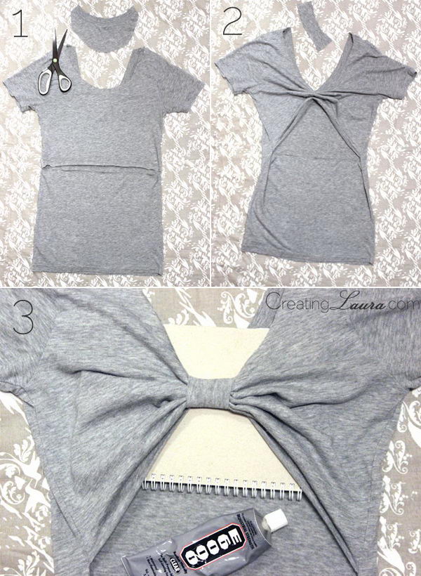 No-Sew DIY Bow-Back Tank Top. 