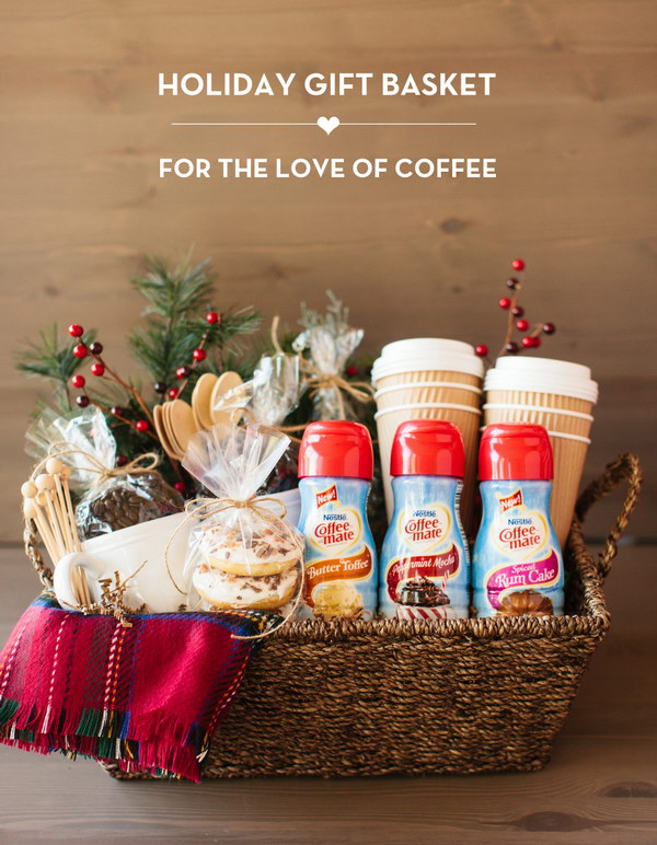 Coffee Holiday Gift Basket. 