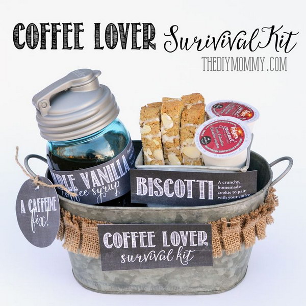 A Gift in a Tin: Coffee Lover Survival Kit. 