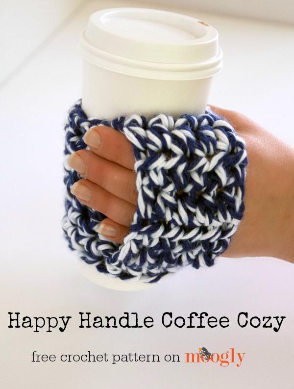 Happy Handle Coffee Cozy. 