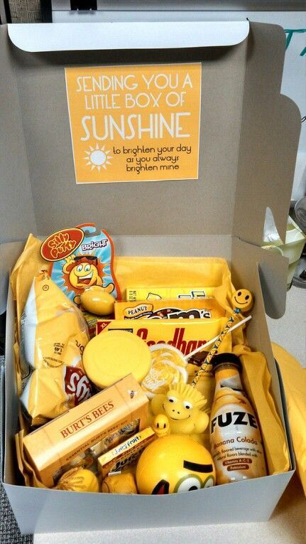 Send a Box of Sunshine to Brighten someone’s day. 