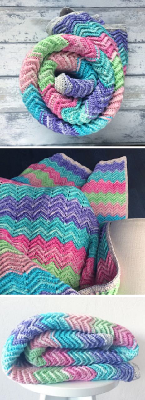 Textured Chevron Blanket. 