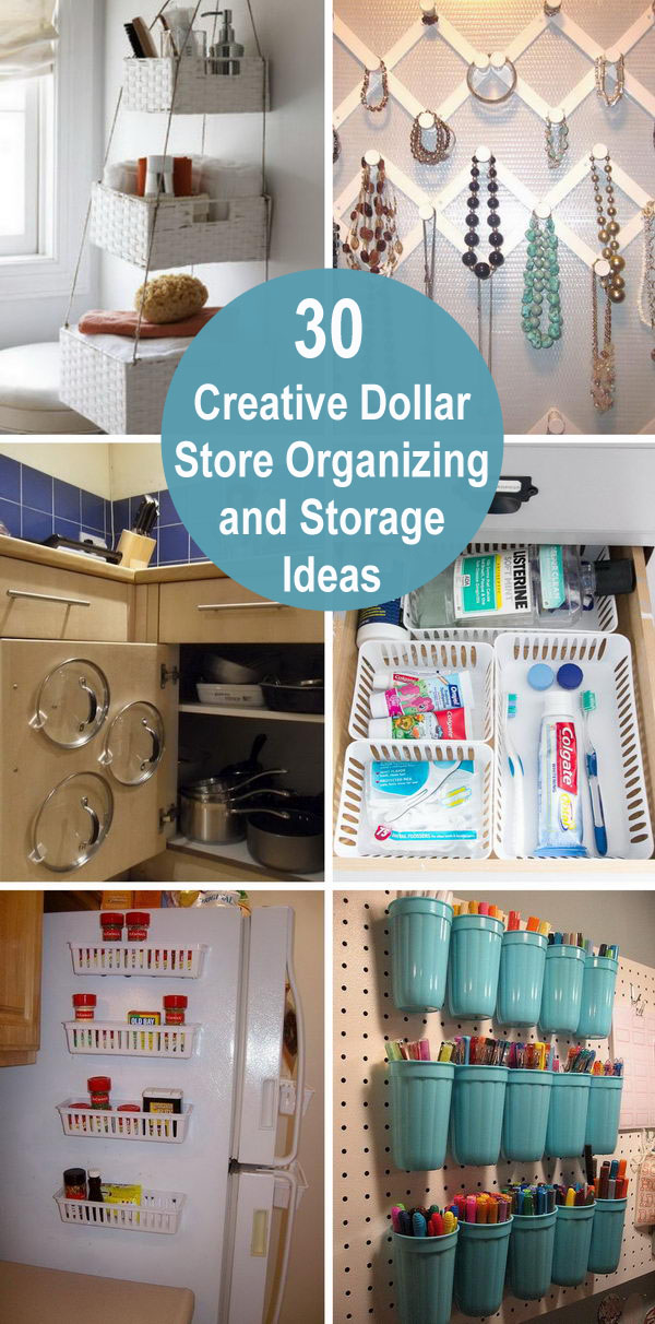 30+ Creative Dollar Store Organizing and Storage Ideas. 