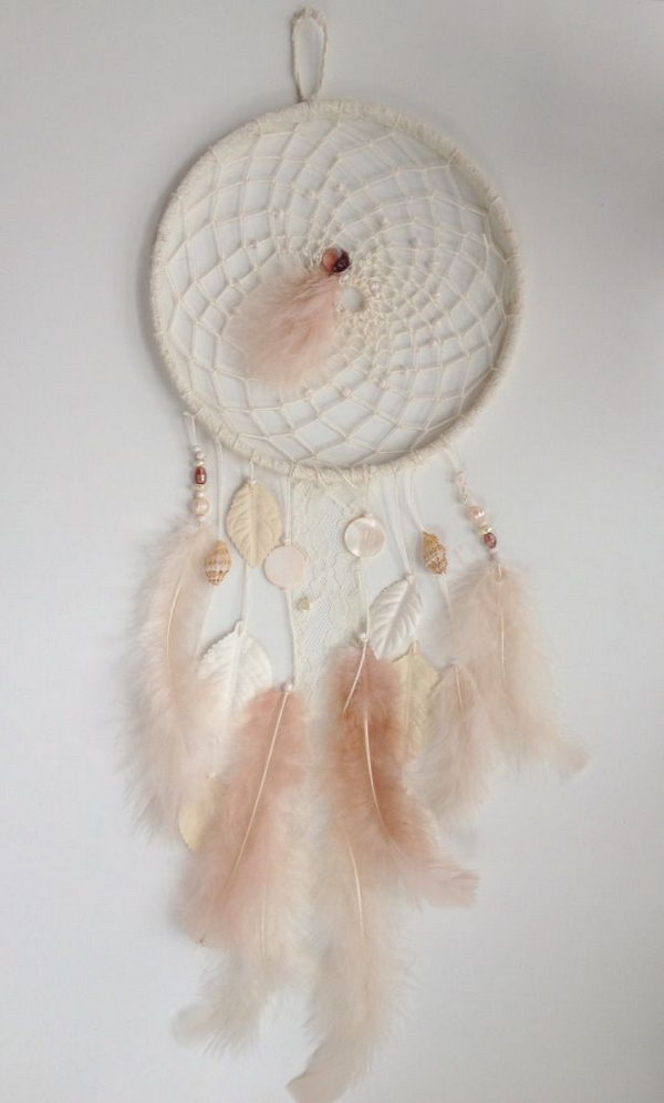 Pretty Homemade Dream Catcher. 