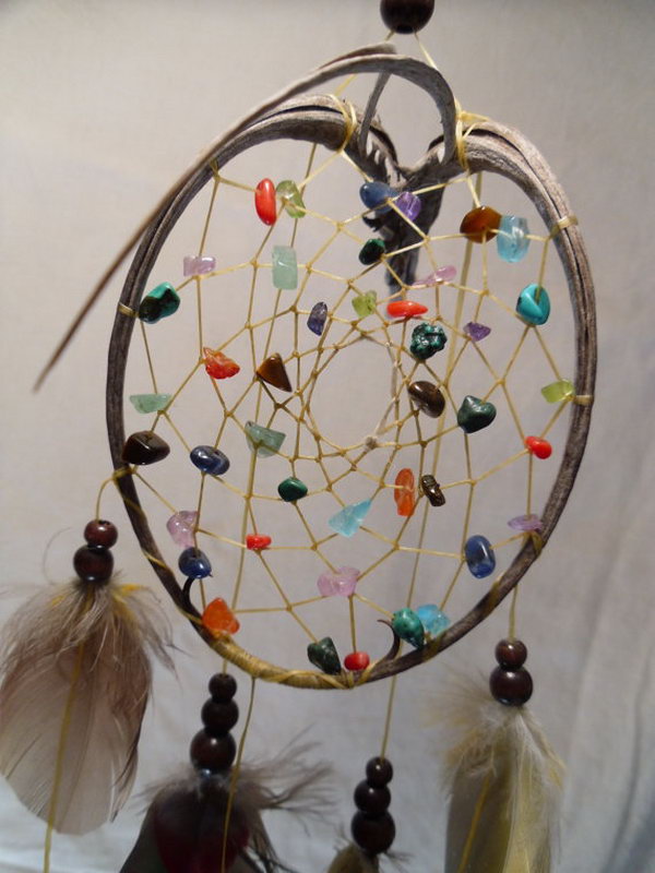 Colorful DIY Dream Catcher. 