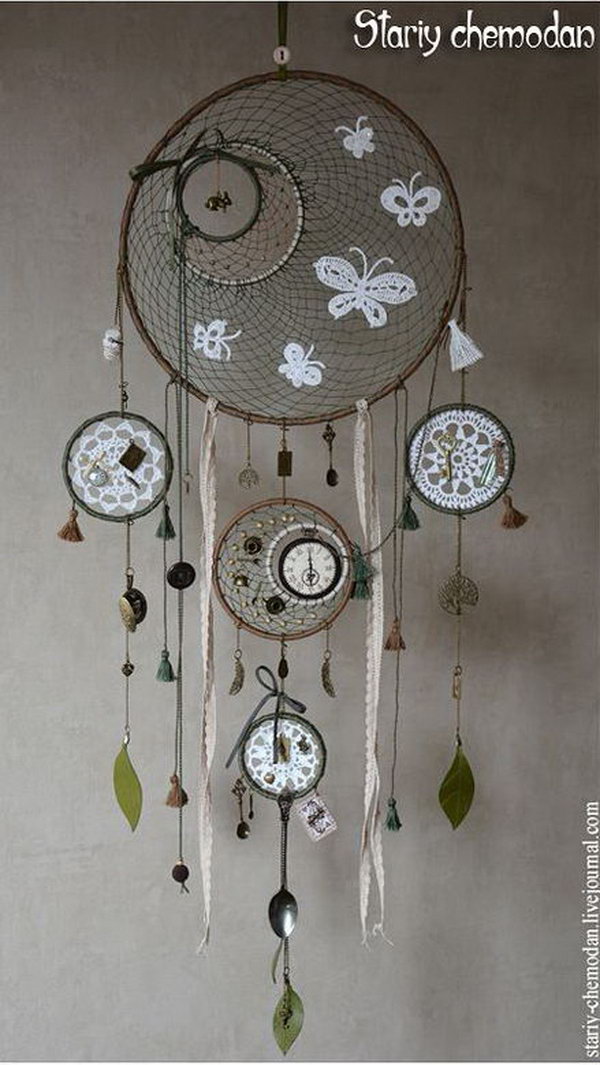 Beautiful Butterfly Dream Catcher. 