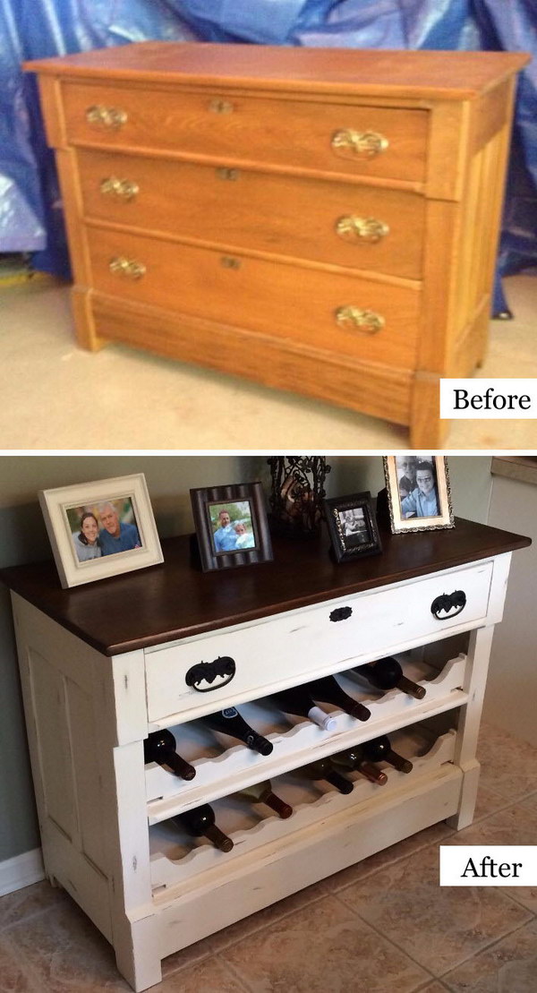 Dresser To Wine Rack DIY. 