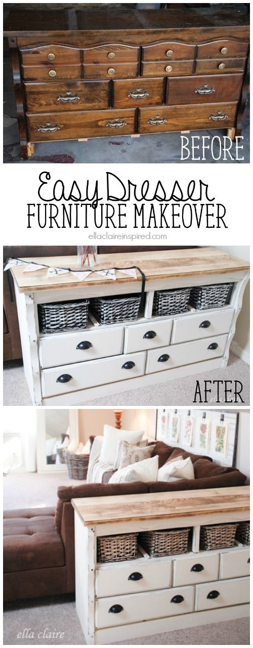 A DIY Refinished Side Table With Lots Of Storage. 