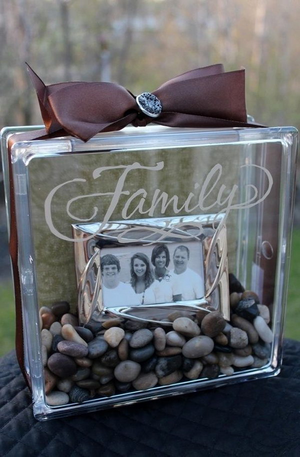 DIY Photo in a Glass Block Gift