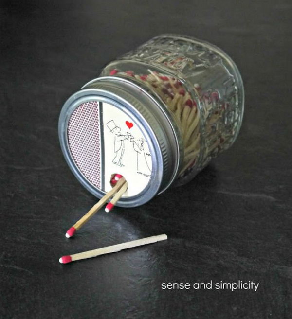 DIY Mason Jar Matchbox