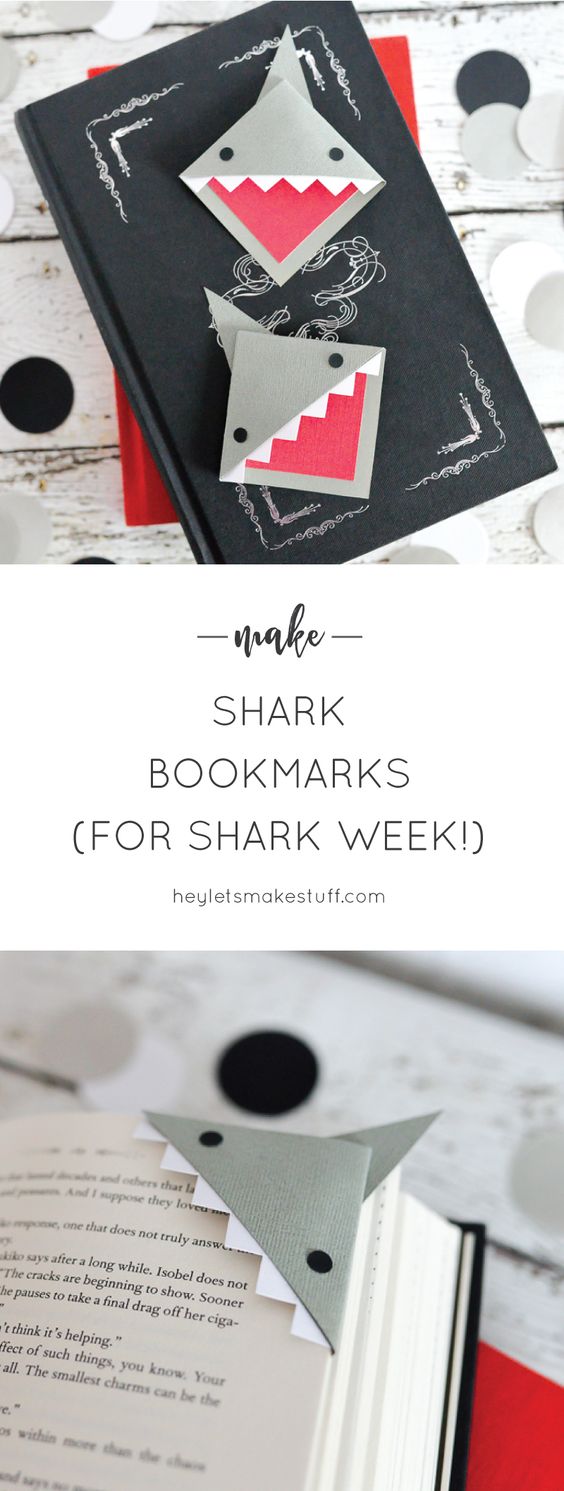 Corner Shark Bookmark. 