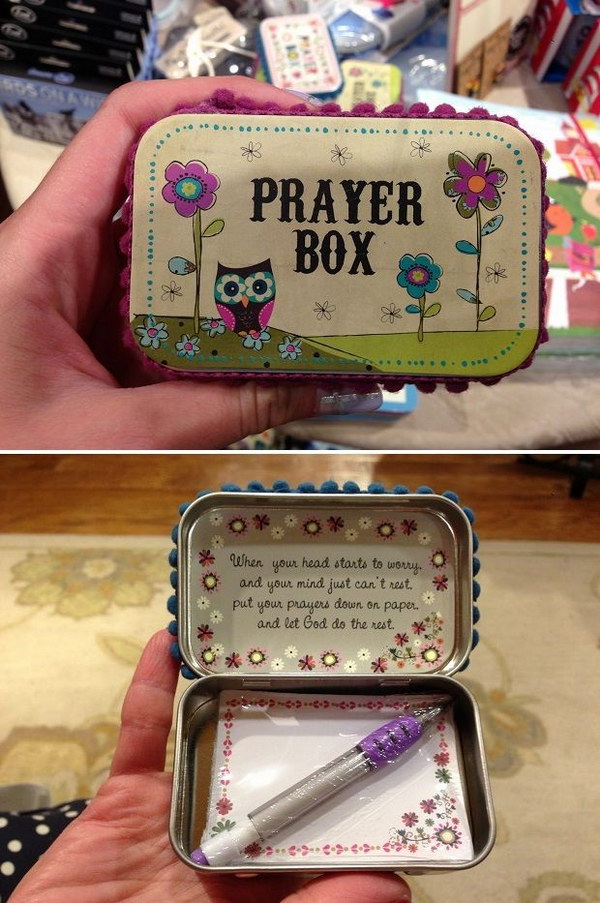 DIY Altoid Tin Prayer Box. 