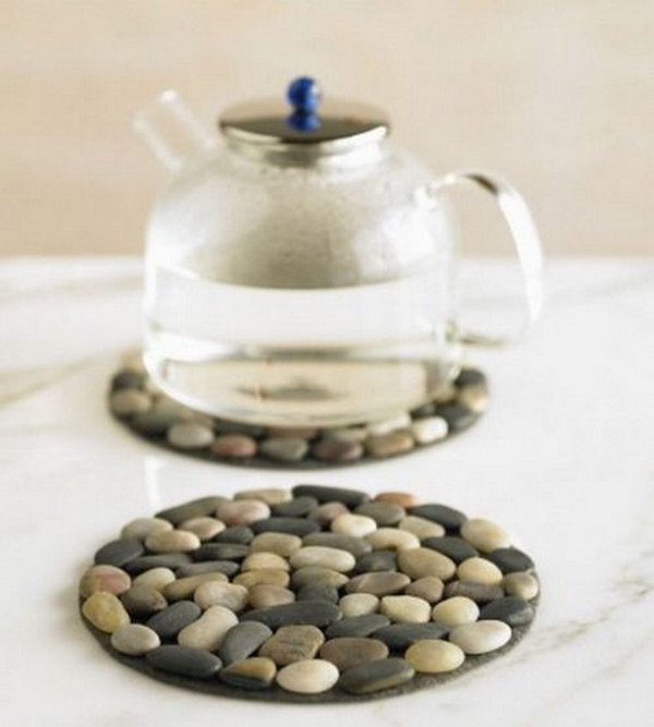 DIY Stone Trivet Gift.