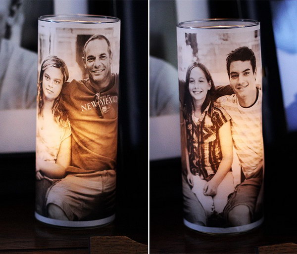 DIY Photo Candle Holder. 