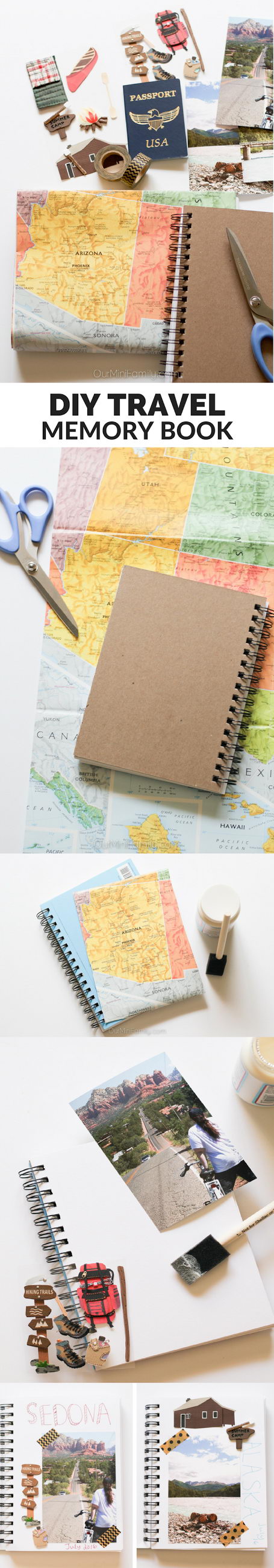 Easy DIY Travel Memory Book for Documenting All of Your Adventures. 