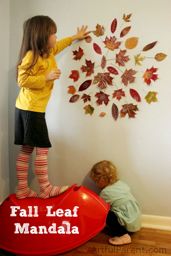 Fall Leaf Mandala Wall Art. 