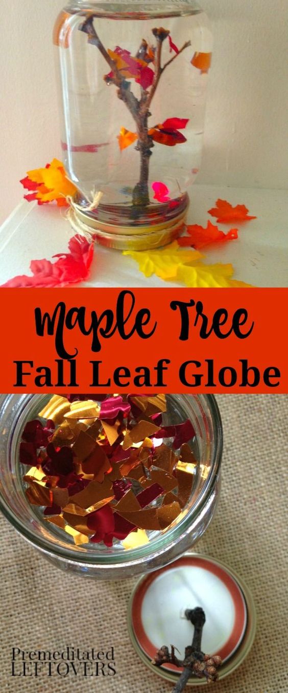 Maple Tree Fall Leaf Snow Globe. 