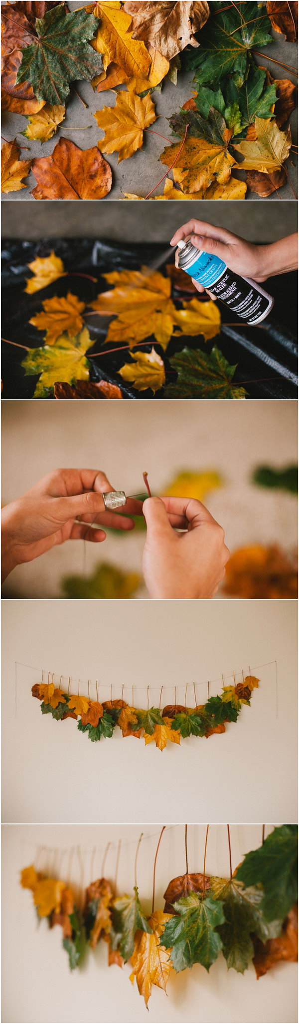 Simple but Beautiful Leaf Garland for Your Wall. 