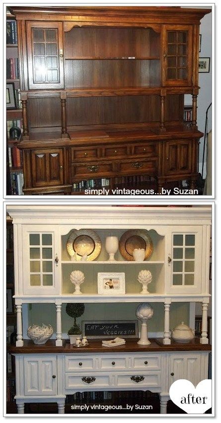 Before and After Country Style Cabinet Transformation. 
