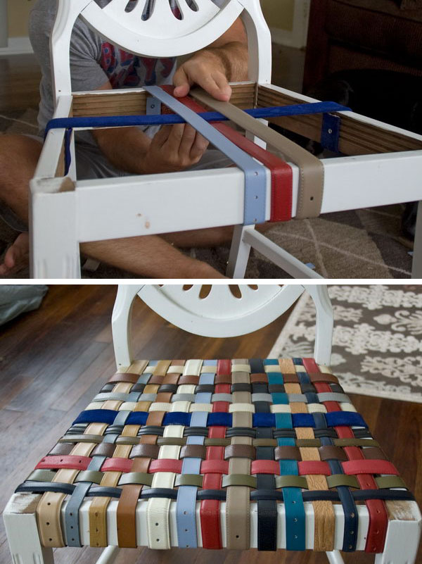 DIY Belted Chairs
