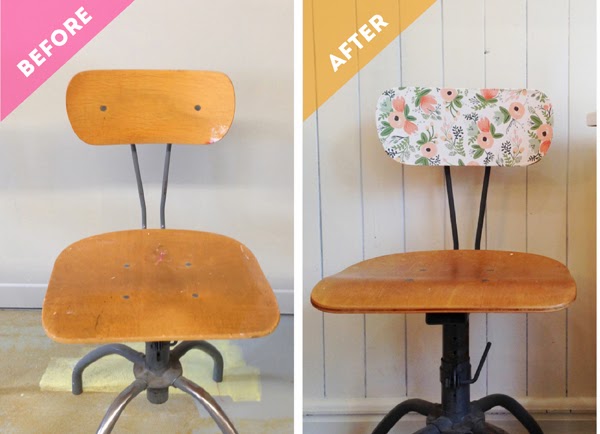 An Extra Sweet Vintage Chair Makeover Using Rifle Paper Wrap