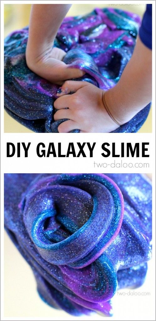 DIY Galaxy Slime for Kids. 