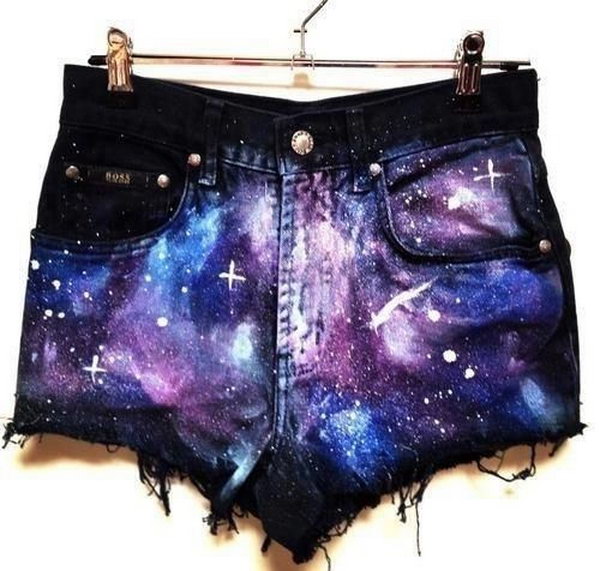 DIY Galaxy Shorts. Video tutorial 