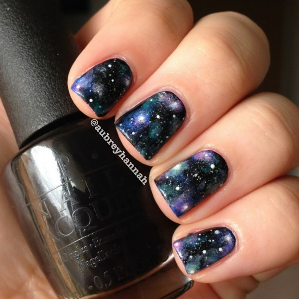 DIY Galaxy Nails. Get the tutorial 