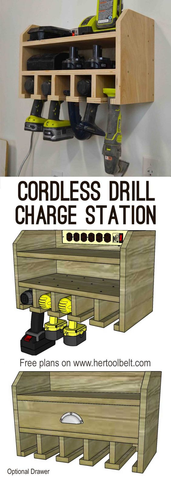 Cordless Drill Storage. 