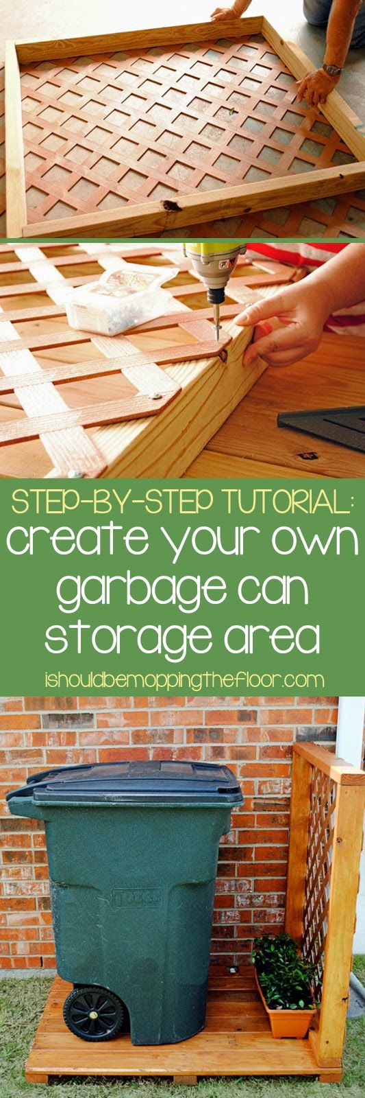 Create a Simple Garbage Can Storage Area. 