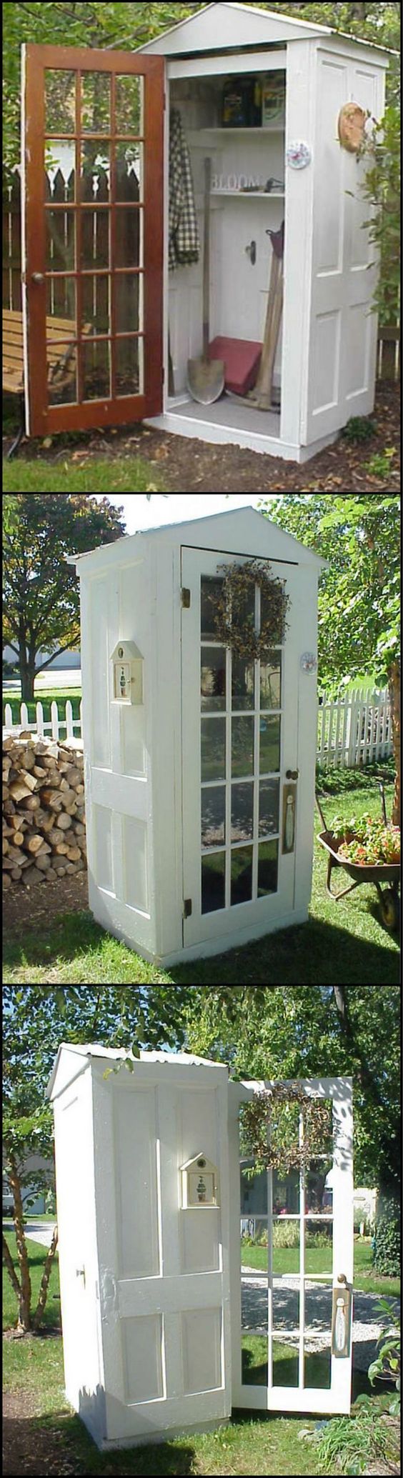 A Tool Shed Made from Repurposed Doors . 